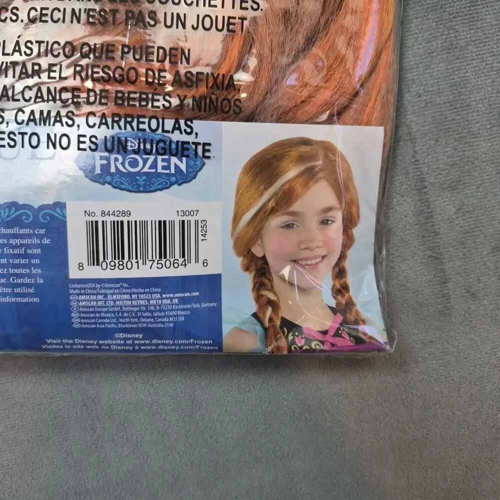 Disney Frozen Anna Child Cosplay Wig Halloween Costume Accessory Dress Up - Picture 6 of 6